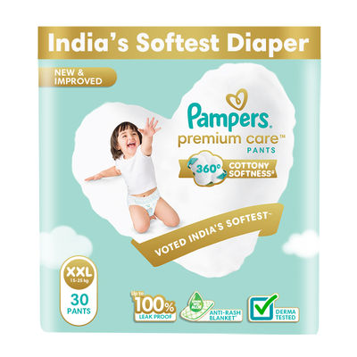 Pampers Premium Care Diaper Pant For Kids | White | 2XL (15 - 25 kg)