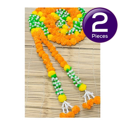 Gullak 6 ft Toran Garland Khushbu Ladi Orange And Yellow 1 pc Combo