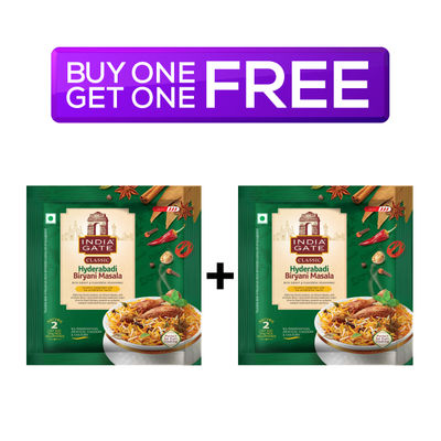 India Gate Classic Hyderabadi Biryani Masala 70 g  X 2 Combo