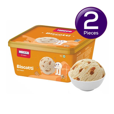 Hocco Biscotti Ice Cream Tub 750 ml Combo