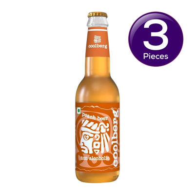 Coolberg Peach Non Alcoholic Beer Glass Bottle 330 ml Combo