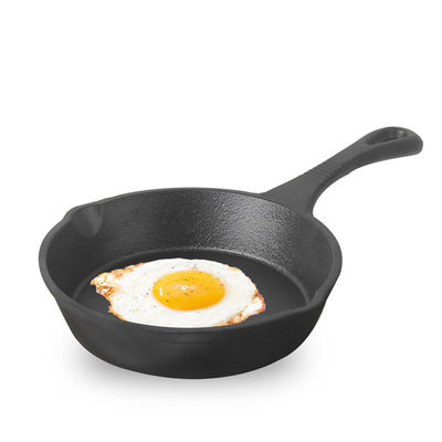 The Indus Valley Iron Fry Pan/Skillet With Long Handle|Very Small, 15.2Cm/6Inch, 0.42Ltr, 1.1Kg
