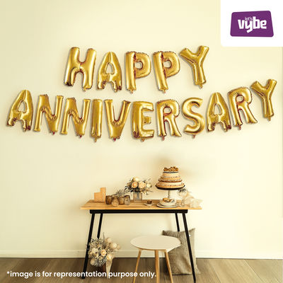 Let's Vybe Happy Anniversary Foil Balloon