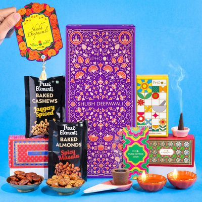 Phool Shubh Deepawali - 8 Inclusions Diwali Gift Box