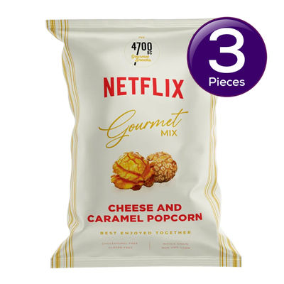 4700BC x Netflix, Gourmet, Cheese & Caramel Popcorn 50 gms Combo