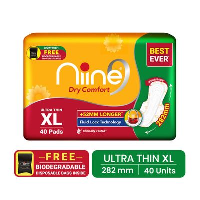 Niine Dry Comfort Ultra Thin Sanitary XL Pads