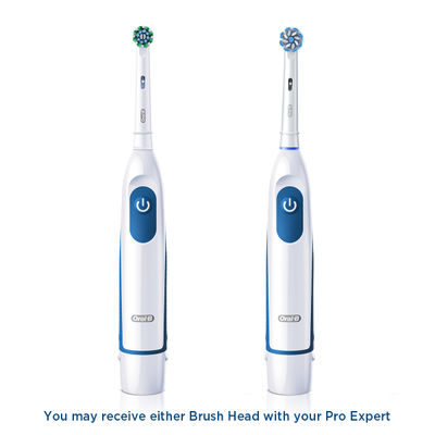 Oral-B Pro Expert Battery Operated With Replaceable Brush Head Electric Toothbrush (White)