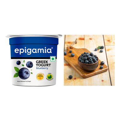 Epigamia Greek Yogurt Blueberry (85g) & Blueberry (125g) Combo