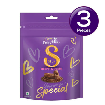 Cadbury Dairy Milk Silk Valentines Chocolate Home Treats Gift Pack 135 g Combo