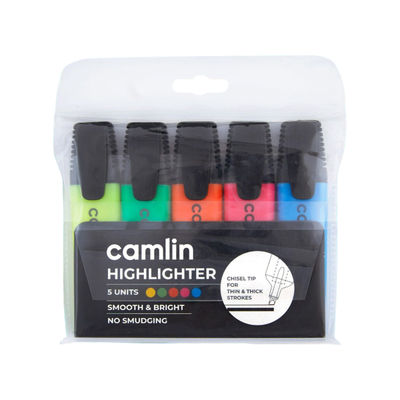 Camlin Highlighters Assorted Pouch Of 5 Shades