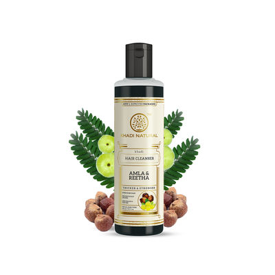 Khadi Natural Amla And Reetha Hair Cleanser | Promotes Hair Growth And Strenghtens Hair