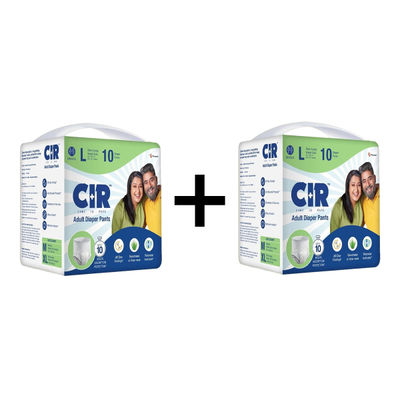 CIR Adult Diaper ( Pants, L , 90-120 cm) 10 pc X 2 Combo