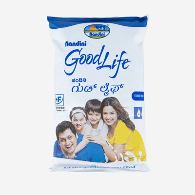 Nandini Goodlife Toned UHT Milk (Fino Pouch)