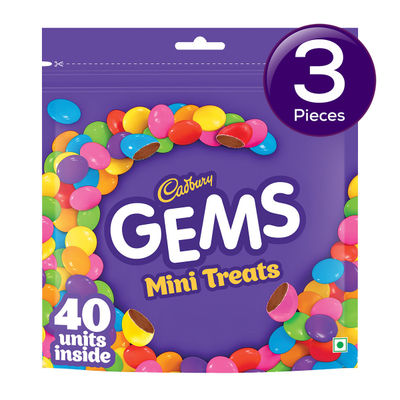 Cadbury Gems Chocolate Home Treats Pack 126 g Combo