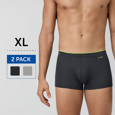 XYXX Uno IntelliSoft Micro Modal  Solid Trunk  | Men's Innerwear | Pack of 2  | Grey- XL