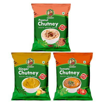 Ammamma'S Peanut Chutney(100gms), Ammamma'S Tomato Chutney(100gms) & Ammamma's Ginger Chutney(70gms) Combo