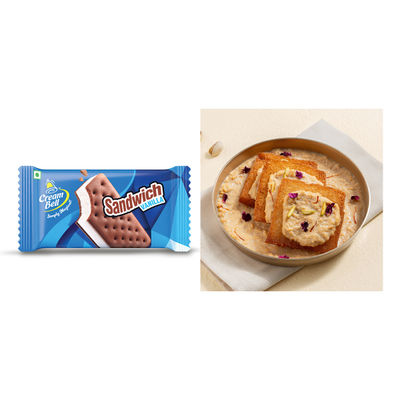 Cream Bell Vanilla Sandwich (80ml) & Shahi Tukda (2pc) Combo