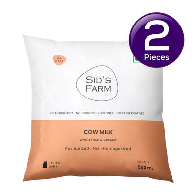 Sid's Farm Cow Fresh Milk 500 ml Combo