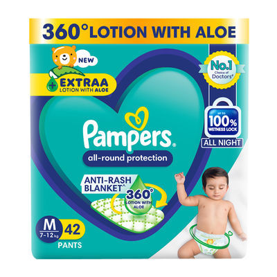 Pampers All Round Protection Diapers For Kids | White | L (9 - 14 kg)