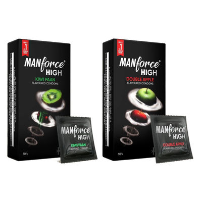 Manforce High combo - Double apple + Kiwi Paan