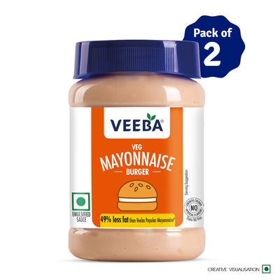 Veeba Veg Mayonnaise Burger (250g) Combo | Pack of 2