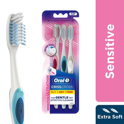 Oral-B Crisscross Sensitive Ultrathin Manual Adults Toothbrush