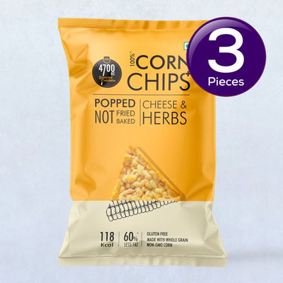 4700BC Chips+ Cheese & Herbs Popped Corn-Based 55 g Combo
