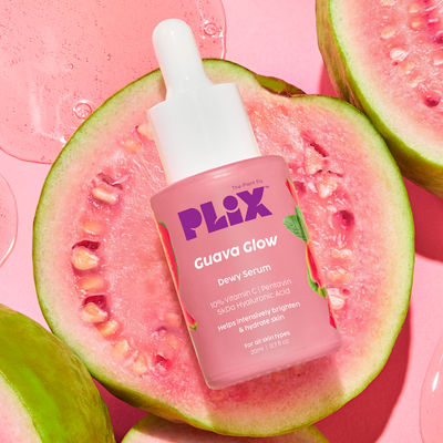 Plix Guava Glow 10% Vitamin C Face Serum with Guava Extract & Pentavitin for Bright & Glowing Skin