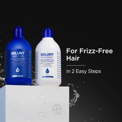 Bblunt Intense Moisture Shampoo With Jojoba And Vitamin E For Dry & Frizzy Hair (300ml) & Bblunt Intense Moisture Conditioner With Vitamin E & Jojoba For Dry & Frizzy Hair (250g) Combo