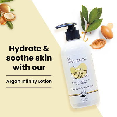 The Skin Story Argan Body Lotion Moisturizer For Dry Dull Skin 24H Smooth Soft Skin - Shea Butter