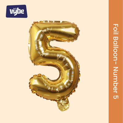 Let's Vybe Foil Balloon Number 5