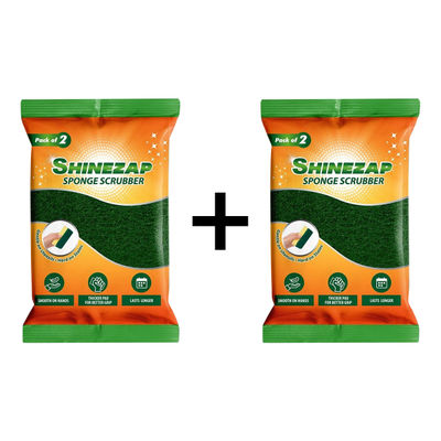 Shinezap Sponge Scrubber 2 pc X 2 Combo