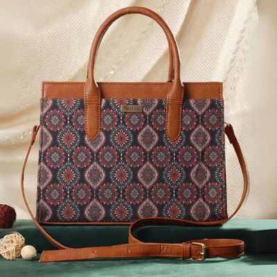 Priyaasi Women's Canvas and PU 5.7 L Handbag | Multicolour - One Size