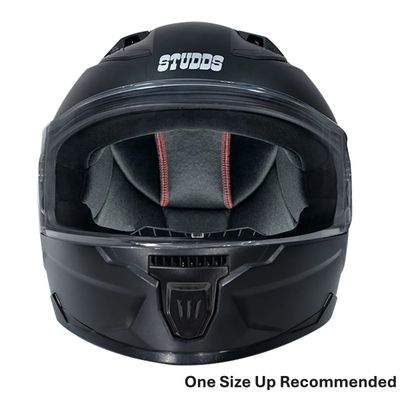 Studds Raider Street Isi Certified Full Face Helmet For Men With Clear Visor (Black - M)