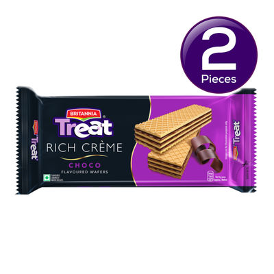 Britannia Treat Rich Crème Choco Flavoured Wafers 55 g Combo