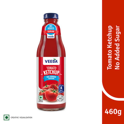 Veeba Tomato Ketchup Bottle | Artificial Flavour-free and Preservative-free