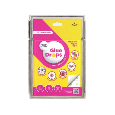 Fevicol Glue Drops For Instant And Non Messy, Easy To Use Just Peel, Apply Stick 3+1 Free 96 Drops