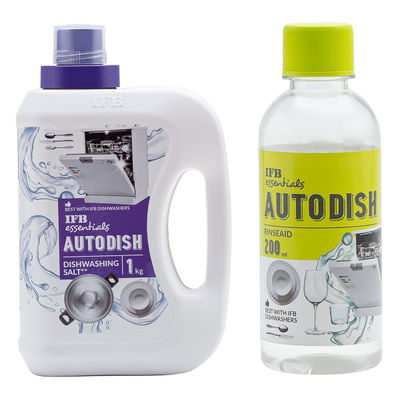 Ifb Essentials Autodish - Dishwashing Salt (1kg) & Ifb Essentials Autodish - Rinse Aid (200ml) Combo 