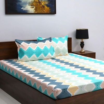 Bombay Dyeing Vista 144 Tc Queen Size Bedsheet With 2 Pillow Covers - Lavender