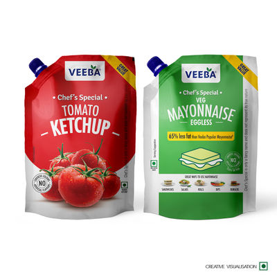 Veeba Chef's Special  Tomato Ketchup (900g) & Veeba Chef's Special Veg Mayonnaise Eggless (875g) Combo