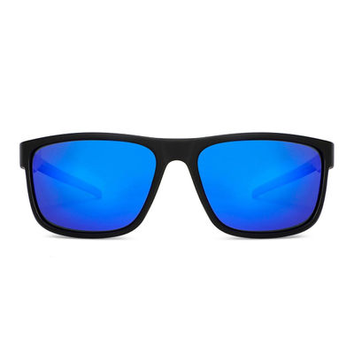 Vincent Chase by Lenskart | Full Rim Rectangle Sunglasses | UV Protected | Unisex | Large | Blue & Black