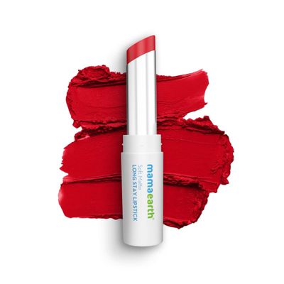 Mamaearth Soft Matte Lipstick - Ruby Red | Intense Color Payoff