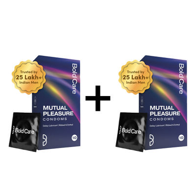 Bold Care 404 Mutual Pleasure Condoms For Men (Pack of 10) 10 pc X 2 Combo 
