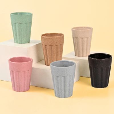 Eha Earth Friendly Cutting Chai Cups | 100 ml, 6 pcs, Multi-color | Rice Husk Biocomposite