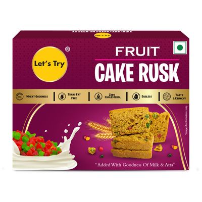Let's Try Fruit Cake Rusk With Goodness Of Milk & Atta