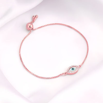 Giva Rose Gold Evil Eye Bracelet