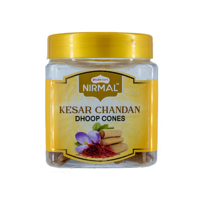 Shubhkart Nirmal Kesar Chandan Dhoop Cone Container - 60 N