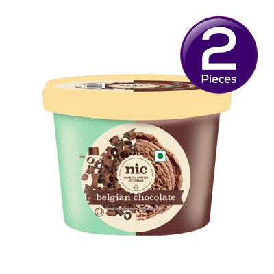 NIC Belgian Chocolate Ice Cream Cup 100 ml X 2 Combo