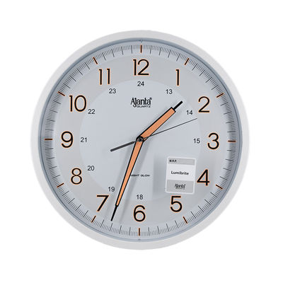Ajanta Wall Clock Night Glow Clock Radium Clock (310 x 44 x 310mm) Pearl White