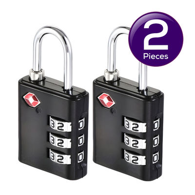 Trajectory Luggage TSA Approved 3 Digits Combination Padlock For Travel Suitcases 1 pc Combo